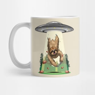 Slow Spaceship Ride: Alien Sloth Abudction Mug